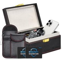 WHonor Faraday Box for Car Keys - RFID Signal Blocker Anti-Theft Protection with Faraday Pouches 2 Pack