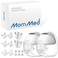 MOMMED Double Breast Pumps, Breast Pumps Hands Free with 3 Mode & 12 Levels, Rechargeable, Leak-Proof Design Electric Breast Pumps, 24 mm Wearable Bre