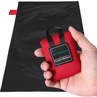 Odoland Picnic Blanket 70 x 110 cm Pocket Blanket Waterproof Heatproof Sandproof Thin Ground Sheet - Lightweight Foldable Beach Mat for Outdoor Campin