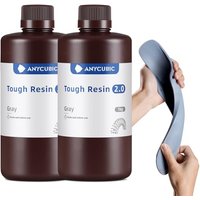 ANYCUBIC Tough Resin 2.0, 3D Printer Resin with Improved Toughness, Strong Elongation and High Flexibility, 3D Resin for 4k/6k/8k/12K/14K LCD/DLP/SLA