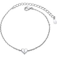 PROSILVER Women Sterling Silver Heart Initial Bracelet, Adjustable Personalised Name with S925 Stamp, Letter A to Z Alphabet Bracelet Jewelry Gift for