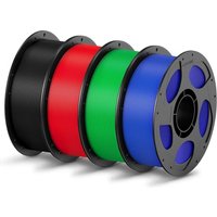 ANYCUBIC PLA Filament 1.75mm, 3D Printer Filament, Intelligent Identification, Dimensional Accuracy +/- 0.02mm, 4 Pack 1KG Reusable Spool, Black*4 4kg