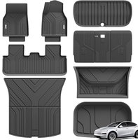 3W 10 Pcs Floor Mats Custom Fit for Tesla Model Y Juniper Premium Performance 2025 2026 New (Not for Standard), Thorex⢠All Weather Dog Friendly Ful
