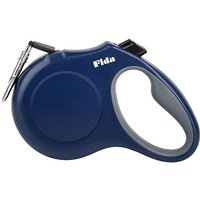 Fida Retractable Dog Lead, 5m Extendable Dog Lead for Medium Dog Up to 20KG with Anti-Chew Wire | 360° Tangle Free | Strong Nylon Tape | Reflective S