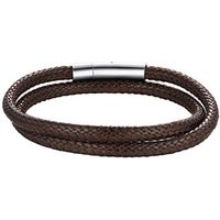 PROSTEEL Men Bracelet, waterproof, with 316L Stainless Steel Clasp, 18/20/22CM, Black/Brown (With Gift Box) 22.0 Centimetres 04: brown