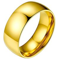 PROSTEEL Men's Stainless Steel Rings, 2/4/6/8MM Width Band - Send Gift Box 8mm-gold Plated Y