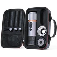 CONQUECO Portable Espresso Machine Travel: 12v Car Coffee Maker Set with Battery for Camping - Small Electric - 2.5 Mins Heating - With Ground Coffee