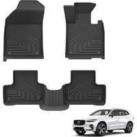3W Floor Mats Fit for Volvo XC60 2019-2026 (Not for Plug-in Hybrid), All Weather Dog Friendly Thorex⢠TPE Car Mat, Waterproof Anti-Slip Easy to Clea