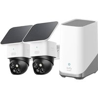 eufy Security SoloCam S340 2-Cam Kit (HomeBase S380), Dual Cameras, Solar Powered, Home Security Camera Outdoor Wireless, 3K, 360° Surveillance, No B