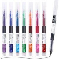 EYEYE 8 Assorted Colours 1.0mm Rollerball Pens Multicolor Bold Point Pen Quick Dry, Liquid Ink Pen Fine Point Smooth Writing Pens for Colouring Journa
