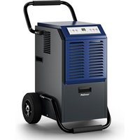 Pro Breeze® 50L/Day Industrial Dehumidifier - Commercial Dehumidifier with 5.5L Water Tank, Compressor, 24h Digital Timer, Wheels & Drain Hose for Ba