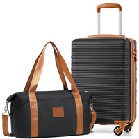 COOLIFE Cabin Suitcase, 55Ã35Ã20cm Cabin Luggage and Ryanair Underseat Bag 40Ã25Ã20-20L for Ryanair Hand Luggage with 4 Wheels, Telescopic Handle
