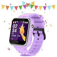 Retysaz Kids Smart Watch 24 Game Smart Watch for kids Pedometer 2 HD Cameras Fashion Smartwatches for Children 3-14 Great Gifts To Girls Boys (Purple)