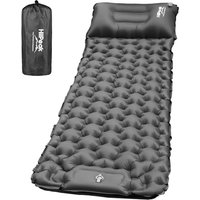HiiPeak Camping Sleeping Pad, Ultralight Camping Mat with Pillow Built-in Foot Pump Inflatable Sleeping Pads Compact for Backpacking Hiking Traveling