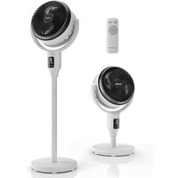 Pro Breeze AirFlo 43" Portable Pedestal Fan, Hybrid Adjustable Height, 29dB Ultra Silent, LED Display, Remote Control, 2 Cooling Modes, Vertical & Hor