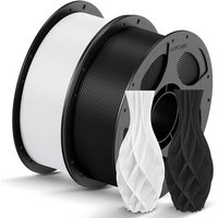 ANYCUBIC PLA Filament 1.75mm, 3D Printer Filament, Intelligent Identification, Dimensional Accuracy +/- 0.02mm, 2 Pack 1KG Reusable Spool, Black+White