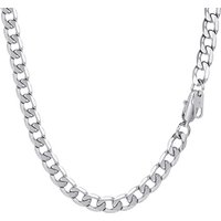 PROSTEEL Mens Cuban Chain Necklace, Curb Link Chains Silver/Gold Plated, 4mm/6mm/9mm/13mm Width, 18"-30" Inches, Hip Hop Jewellery -Send Gift Box 24"(