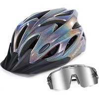 #ad Amazon Odoland_AV-UK Odoland Flash Bike Helmet with Cycling Sunglasses - Adult Cycling Helmets for Road Bike Mountain Bike - Adjustable Lightweight Cycling Helmet for Men