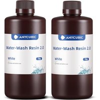 ANYCUBIC Water Washable 3D Printer Resin 2.0 with Easy Post-Processing, High Precision and High Resilience, Low Odor and Anti-Yellowing 3D Resin for L