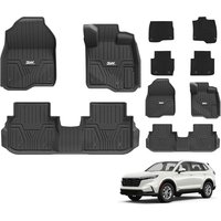 3W Floor Mats with Carpets Fit for Honda CR-V 2023-2026, All Weather Dog Friendly TPE Car Mats, Waterproof Anti-Slip Tender Easy to Clean Heavy Duty R