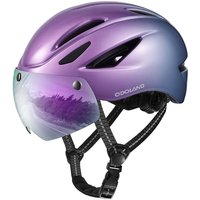 #ad Amazon Odoland_AV-UK Odoland Bike Helmet - Adult Bicycle Helmet with Detachable Magnetic Goggles Visor - Mountain Road Cycling Certified Lightweight Helmet Adjustable for