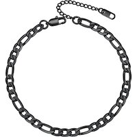 PROSTEEL Anklet for Women Adjustable Ankle Bracelet Cuban Link Foot Chain Summer Beach Jewellery Silver/Gold Plated/Black 316L Stainless Steel (Send G