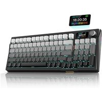 RedThunder K95 Wireless Mechanical Gaming Keyboard,w/Customizable Display & Knob,Gasket-Mounted,3 Mode 2.4G/BT/USB-C,US Layout 95 Keys,Hot Swappable P