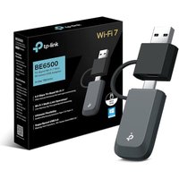 TP-Link Archer TBE400U BE6500 WiFi 7 Dongle, Tri-Band USB Adapter for PC | Dual USB-C & USB-A, SuperSpeed USB 3.0 Fast Data Transfer, MLO, WPA3 Data S