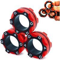 Aionly Magnetic Rings, Finger Spinner Fidget Toys, Stress Relief Toys for Anxiety, Magnetic Fidget Toy For Ages 4-10, Christmas Stocking Filler Gift F