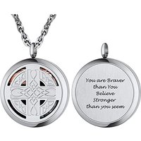 PROSTEEL Women/Men Custom Photo Text Engraving Necklace, Cletic Cross/Tree Locket Chain, Stainless Steel/Gold Plated/Black (Send Gift Box) A-celtic-st