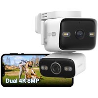 Tapo C575D 4K Dual Lens Outdoor Security Camera, Pan Tilt CCTV Camera Outdoor with 170° Wide Angle, 18×Zoom, Smart Tracking, Colour Night Vision, AI