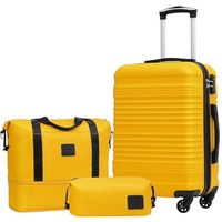 COOLIFE Carry on Suitcase, 20-Inch Luggage Sets 3 Piece Suitcase Set ABS Hard Shell, Cabin Suitcase with Expandable Travel Duffels Bag ï¼ Toiletry Ba