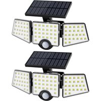 Lepro Solar Security Lights, 1200LM Solar Floodlights Motion Sensor with 360 Degree 3 Adjustable Heads, IP65 Waterproof, Wide Lighting Angle Solar Lig