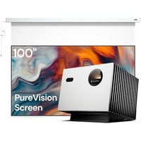 Anti-Speckle Home Theater Bundle: Valerion Plus2 4K Triple Laser Projector with 100" Motorized PureVision Screen Plus2&100" Anti-Speckle Motorized Scr
