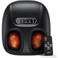 RENPHO Portable Foot Massager with Heat for Plantar Fasciitis, 3D Kneading, Compression, Remote, Electric Shiatsu Feet Massager, Gifts for Women Men,