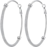 PROSTEEL Hoop Earrings for Women Large Stylish Big Hoops Hypoallergenic 316L Stainless Steel for Women Ladies Gold Plated/Black/Silver 20/30/40/50/60/