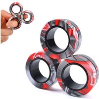 Aionly Magnetic Rings, Finger Spinner Fidget Toys, Stress Relief Toys for Anxiety, Magnetic Fidget Toy For Ages 4-10, Christmas Stocking Filler Gift F