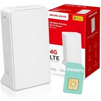 MERCUSYS MB110-4G N300 WiFi 4G Router with Free SIM Card, TP-Link 300Mbps Wireless WiFi Router with Slot, Plug & Play, Single Band, Ethernet Port, Sup