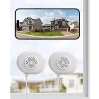 ZOSI 2 x C680 3MP 2K Window Security Camera, Full Color Night Vision, Indoor Plug-in WiFi Camera for Home Security, AI Human Vehicle Detection, 2.4/5G