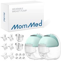 MOMMED Double Breast Pumps, Breast Pumps Hands Free with 3 Mode & 12 Levels, Rechargeable, Leak-Proof Design Electric Breast Pumps, 24 mm Wearable Bre