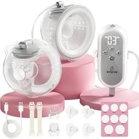 Saglve Electric Breast Pump, 80g Wearable Pump with 4 Modes 12 Levels 300mmHg Suction, Rechargeable Portable Hands Free Breast Pump 21/24mm Flange for