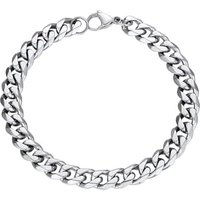 PROSTEEL Mens Cuban Chain Bracelet Silver, 3/6/9/12MM Width, 19/21CM Length, Strong 316L Stainless Steel (Send Gift Box) Silver-9mm 21 CM Length