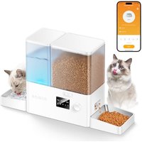 2-in-1 Automatic Cat Feeder and Water With WiFi,8.5L Large Capacity Cat Food Dispenser with Water Fountain