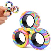 Aionly Magnetic Rings, Finger Spinner Fidget Toys, Stress Relief Gadgets for Anxiety, Magnetic Toys For Ages 4-10, Christmas Stocking Filler Gift For