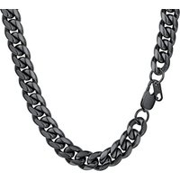 PROSTEEL Mens Cuban Chain, Silver/Gold Plated/Black Miami Chunky Curb Chain Necklace Hip Hop Jewellery, 5/6/10mm - 18"-30" Inches, 316L Stainless Stee