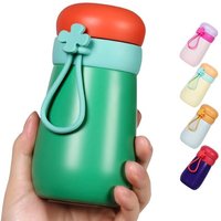 Stainless Steel Water Bottle, 380ml/12oz Double Walled Vacuum Insulated Metal Water Bottle for Hot&Cold Drinks for Handbag - 100% Leakproof (Green)