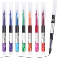 EYEYE 0.7mm Rollerball Pens Multicolor, 8 Assorted Colours Medium Point Quick Dry Liquid Ink Pen Fine Point Smooth Writing Pens for Colouring, Journal
