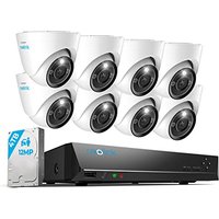 Reolink 12MP PoE Outdoor CCTV Camera System, H.265 16CH NVR with 4TB HDD Continuous Recording, 8X Dome IP Security Cameras with Person/Vehicle Detecti