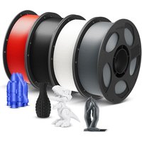ANYCUBIC PLA+ 3D Printer Filament 1.75mm, High Toughness 3D Printing Filament, Dimensional Accuracy +/- 0.02mm, Print with Most FDM 3D Printers, 4 Pac