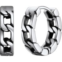 PROSTEEL Mens Hoop Earrings, Huggie Earrings Small Silver/Black/Gold Plated -With Gift Box Cuban Chain-silver
